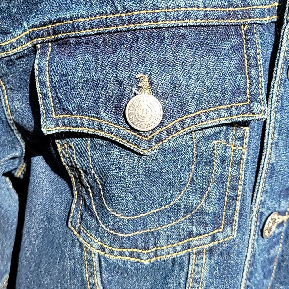 True Religion Jean Jacket Size XL Blue